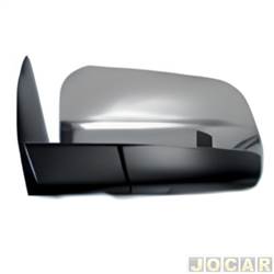 Retrovisor externo - importado - Ford Ranger Cabine Simples XLS 4X2 2.5 16V cmbio manual Flex de 2012 at 2016 - Ranger 2013 at 2023 - sem controle manual - fixo - cromado - lado do motorista - cada (unidade) - 22921