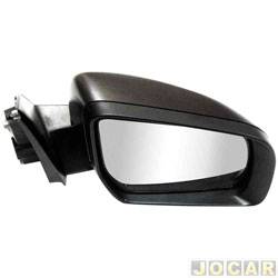 Retrovisor externo - importado - <b>Ford Ranger Cabine Dupla XL 4X2 2.5 16V cmbio manual Flex de 2012 at 2016</b> - Ranger 2013 at 2023 - fixo sem controle manual - preto - lado do passageiro - cada (unidade) - 22918