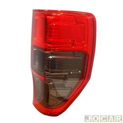 Lanterna traseira principal - alternativo - Fitam - <b>Ford Ranger Cabine Dupla XL 4X2 2.5 16V cmbio manual Flex de 2012 at 2016</b> - Ranger 2013 em diante - fum - lado do passageiro - cada (unidade) - 31173FD