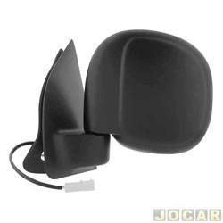 Retrovisor externo - Metagal - <b>Ford F-250 Cabine Simples XLT 4X2 4.2 V6 gasolina de 1998 at 2003</b> - F250 1998 at 2011 - eltrico - preto - lado do motorista - cada (unidade) - AF.20.H23.50 / RFHE23CE