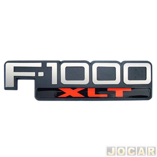 Letreiro - alternativo - F-1000 1996 até 1998 - F-1000 XLT prata/vermelho - cada (unidade)