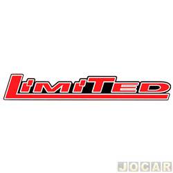 Letreiro - alternativo - <b>Ford Ranger Cabine Dupla XLT Limited 4X2 2.3 Duratec 16V gasolina de 2009 at 2012</b> - Ranger 2009 at 2012 - Limited - vermelho - cada (unidade)