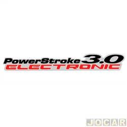 Letreiro - alternativo - <b>Ford Ranger Cabine Simples XL 4X2 3.0 Turbo-IC PowerStroke diesel de 2009 at 2012</b> - Ranger 2009 at 2012 - PowerStroke 3.0 Electronic - lateral - prata - cada (unidade)