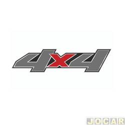 Letreiro - alternativo - <b>Ford Ranger Cabine Simples XL 4X4 3.0 Turbo-IC PowerStroke diesel de 2007 at 2009</b> - Ranger 2007 at 2009 - 4x4 - prata e vermelho - cada (unidade)