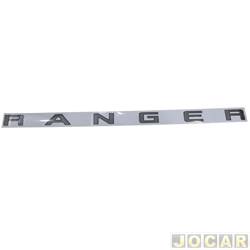Letreiro - alternativo - Ford Ranger Cabine Simples XLS 4X2 2.5 16V cmbio manual Flex de 2012 at 2016 - Ranger 2013 at 2016 - "Ranger" grafite com preto - cada (unidade)