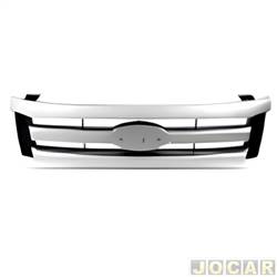 Grade dianteira - importado - <b>Ford Ranger Cabine Simples XLS 4X2 2.5 16V cmbio manual Flex de 2012 at 2016</b> - Ranger 2013 at 2016 - cinza/preto - sem o nome Ranger - cada (unidade) - 22451