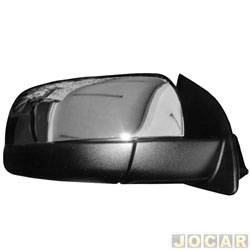 Retrovisor externo - importado - <b>Ford Ranger Cabine Simples XLS 4X2 2.5 16V cmbio manual Flex de 2012 at 2016</b> - Ranger 2013 at 2016 - fixo - cromado - lado do passageiro - cada (unidade) - 22920.