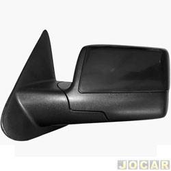 Retrovisor externo - importado - <b>Ford Ranger Cabine Simples XL 4X2 3.0 Turbo-IC PowerStroke diesel de 2009 at 2012</b> - Ranger 2010 at 2012 - controle manual - preto - lado do motorista - cada (unidade) - 26749