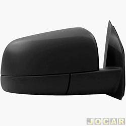 Retrovisor externo - importado - <b>Ford Ranger Cabine Simples XLS 4X2 2.5 16V cmbio manual Flex de 2012 at 2016</b> - Ranger 2013 at 2023 - controle manual texturizado - preto - lado do passageiro - cada (unidade) - 26756