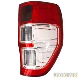 Lanterna traseira principal - importado - <b>Ford Ranger Cabine Simples XLS 4X2 2.5 16V cmbio manual Flex de 2012 at 2016</b> - Ranger 2013 at 2023 - bicolor - lado do passageiro - cada (unidade) - 21168