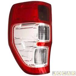 Lanterna traseira principal - importado - <b>Ford Ranger Cabine Simples XLS 4X2 2.5 16V cmbio manual Flex de 2012 at 2016</b> - Ranger 2013 at 2016 - bicolor - lado do motorista - cada (unidade) - 21167