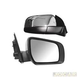 Retrovisor externo - Metagal - <b>Ford Ranger Cabine Simples XLS 4X2 2.5 16V cmbio manual Flex de 2012 at 2016</b> - Ranger 2012 at 2023 - eltrico com capa cromada - lado do passageiro - cada (unidade) - RFYE08CE