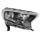 Farol principal - importado - Ford Ranger Cabine Dupla XLT 4X2 2.5 16V cmbio manual Flex de 2016 at 2019 - Ranger 2017 at 2023 - manual - mscara negra com pisca cristal sem projetor - lado do passageiro - cada (unidade) - 29194.