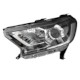 Farol principal - importado - Ford Ranger Cabine Dupla XLT 4X2 2.5 16V cmbio manual Flex de 2016 at 2019 - Ranger 2017 at 2023 - manual - mscara cromada com pisca cristal - com projetor - lado do motorista - cada (unidade) - 29197.