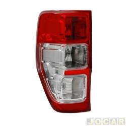 Lanterna traseira principal - Depo - <b>Ford Ranger Cabine Simples XLS 4X2 2.5 16V cmbio manual Flex de 2012 at 2016</b> - Ranger 2013 at 2023 - bicolor - lado do motorista - cada (unidade) - 30797