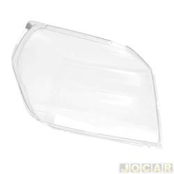Lente do farol principal - importado - <b>Ford Ranger Cabine Simples XLS 4X2 2.3 Duratec 16V gasolina de 2009 at 2012</b> - Ranger 2010 at 2012 - lado do passageiro - cada (unidade) - 30942