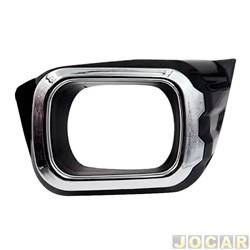 Grade (moldura) lateral do para-choque - <b>Ford Ranger Cabine Dupla FX4 4X4 3.2 20V TDCi automtico diesel de 2022 at 2023</b> - Ranger 2020 at 2023 - com aro cromado - lado do motorista - cada (unidade)