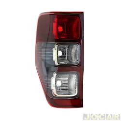 Lanterna traseira principal - importado - <b>Ford Ranger Cabine Dupla XLT 4X2 2.5 16V cmbio manual Flex de 2012 at 2016</b> - Ranger 2013 at 2022 - modelo Raptor - fum - lado do motorista - cada (unidade) - 30947.