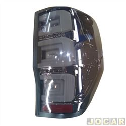 Lanterna traseira principal - importado - Ford Ranger Cabine Dupla XLS 4X2 2.5 16V cmbio manual Flex de 2012 at 2016 - Ranger 2013 at 2023 - com LED - fum - lado do passageiro - cada (unidade) - 31130.