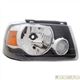 Farol principal - alternativo - Orgus - Ford Ranger Cabine Simples XLS 4X2 2.3 Duratec 16V gasolina de 2005 at 2009 - Ranger 2004 at 2009 - com pisca - lado do passageiro - cada (unidade) - FD-268LD