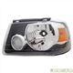 Farol principal - alternativo - Orgus - Ford Ranger Cabine Simples XLS 4X2 2.3 Duratec 16V gasolina de 2005 at 2009 - Ranger 2004 at 2009 - com pisca - lado do motorista - cada (unidade) - FD-268LE