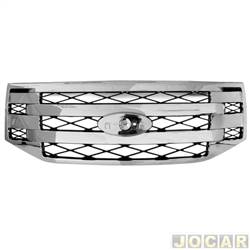 Grade dianteira - Tong Yang - <b>Ford Ranger Cabine Simples XLS 4X2 2.3 Duratec 16V gasolina de 2009 at 2012</b> - Ranger 2010 at 2012 - cromada - cada (unidade) - 18227