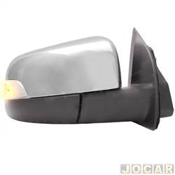 Retrovisor externo - Metagal - <b>Ford Ranger Cabine Simples XLS 4X2 2.5 16V cmbio manual Flex de 2012 at 2016</b> - Ranger 2012 at 2017 - eltrico - pisca - retrtil (Power foldway)sem luz de solo - cromado - lado do passageiro - cada (unidade) - RFAC6CE
