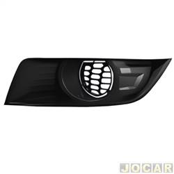 Grade do para-choque - importado - <b>Ford Ranger Cabine Dupla XLS 4X2 2.5 16V cmbio manual Flex de 2016 at 2019</b> - Ranger 2017 at 2019 - sem furo para milha - preta - lado do motorista - cada (unidade) - 34387