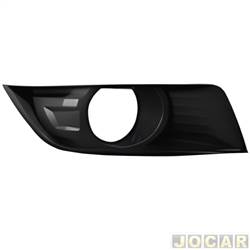 Grade do para-choque - importado - <b>Ford Ranger Cabine Dupla XLS 4X2 2.5 16V cmbio manual Flex de 2016 at 2019</b> - Ranger 2017 at 2019 - com furo para milha - preta - lado do passageiro - cada (unidade) - 34388