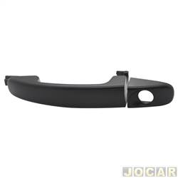 Maaneta externa da porta - <b>Ford Ranger Cabine Dupla Limited 4X2 2.5 16V cmbio manual Flex de 2012 at 2016</b> - Ranger 2013 at 2016 - com furo - preta - cada (unidade)