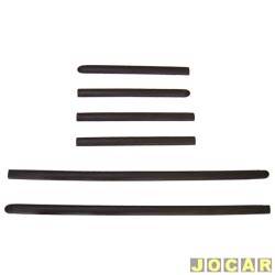 Friso lateral - <b>Ford Ranger Cabine Estendida XLT 4X2 4.0 V6 gasolina de 1999 at 2000</b> - Ranger cabine estendida 1994 at 2004 2P - preto - jogo