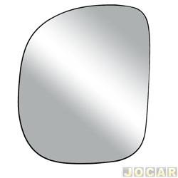 Lente do retrovisor com base - Metagal - F250 1998 at 2011 - prata - lado do motorista - cada (unidade) - S.20.H21.31 / RFHM21