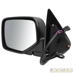 Retrovisor externo - Metagal - <b>Ford Ranger Cabine Simples XLS 4X2 2.3 Duratec 16V gasolina de 2005 at 2009</b> - Ranger 2004 at 2009 - eltrico - preto - lado do motorista - cada (unidade) - RFPE05CE