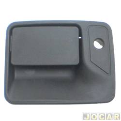 Maaneta externa da porta - <b>Ford F-250 Cabine Simples XLT 4X2 3.9 MaxPower diesel de 2006 at 2012</b> - F250/350 1998 at 2011 - preta - lado do passageiro - cada (unidade)