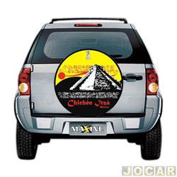 Capa de estepe - Maxine - <b>Ford EcoSport XLT 1.6 8V Flex de 2005 at 2007</b> - EcoSport 2003 at 2012 - CHICHEN ITZA - cada (unidade) - 0931