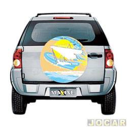 Capa de estepe - Maxine - <b>Ford EcoSport XLS 1.6 8V Flex de 2005 at 2007</b> - EcoSport 2003 at 2012 - ADRENALINA - cada (unidade) - 0943
