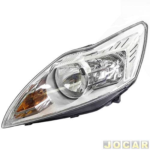 Farol principal - importado - Focus 2009 até 2013 - H1/H7 - regulagem manual - lado do motorista - cada (unidade) - 30302