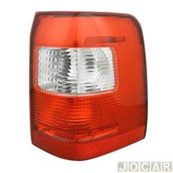 Lanterna traseira principal - TYC - <b>Ford EcoSport XLT 2.0 16V de 2003 at 2007</b> - EcoSport 2003 at 2007 - vermelho e branco - lado do passageiro - cada (unidade) - 351641