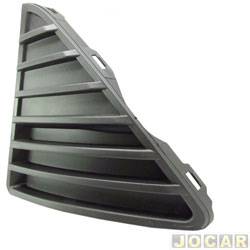 Grade (moldura) lateral do para-choque - alternativo - <b>Ford Focus Hatch Titanium Plus 2.0 16V PowerShift Flex de 2013 at 2015</b> - Focus 2013 at 2015 - preta - dianteiro - lado do motorista - cada (unidade)