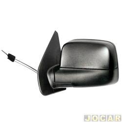 Retrovisor externo - importado - <b>Ford EcoSport XLS 1.6 8V Flex de 2005 at 2007</b> - EcoSport 2003 at 2012 - com controle manual - preto - lado do motorista - cada (unidade) - 21315