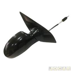 Retrovisor externo - importado - Ford Focus Hatch GL 1.6 8V Flex de 2007 at 2009 - Focus 2000 at 2008 - com controle - preto - lado do passageiro - cada (unidade) - VM319R