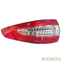Lanterna traseira principal - TYC - Ford Fusion 2.5 16V Flex 4P de 2012 at 2016 - Fusion 2013 at 2016 - canto com led - lado do motorista - cada (unidade) - 23195