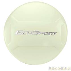 Capa de estepe - Marçon - EcoSport 2013 até 2021 - branco vanilla - com cadeado - cada (unidade) - EC-029