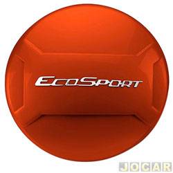 Capa de estepe - Maron - <b>Ford EcoSport Titanium 2.0 16V Flex PowerShift de 2012 at 2017</b> - EcoSport 2013 at 2021 - laranja savana - com cadeado - cada (unidade) - EC-032