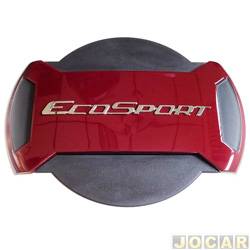 Capa de estepe - Maron - <b>Ford EcoSport Titanium 1.6 16V Flex PowerShift de 2015 at 2016</b> - EcoSport 2013 at 2021 - Vermelho Merlot - parcial - cada (unidade) - PEC-031