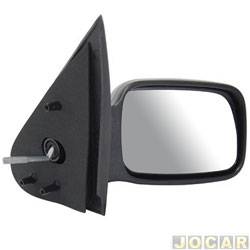 Retrovisor externo - importado - Courier 1997 at 2013 - com controle manual - preto - lado do passageiro - cada (unidade) - 21182