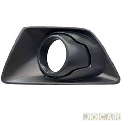 Grade (moldura) lateral do para-choque - alternativo - <b>Ford EcoSport Titanium 1.6 16V Flex PowerShift de 2015 at 2016</b> - EcoSport 2013 at 2017 - com furo para milha - preto - lado do motorista - cada (unidade)
