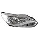 Farol principal - Depo - Ford Focus Hatch Titanium Plus 2.0 16V PowerShift Flex de 2013 at 2015 - Focus 2014 at 2015 - eltrico com motor - com LED e projetor - cromado - lado do passageiro - cada (unidade) - 26478