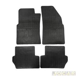 Tapete de borracha - Equipage - <b>Ford Fiesta Hatch First 1.0 8V Flex 4P de 2006 at 2007</b> - EcoSport 2003 at 2011 - Fiesta 2002 at 2014 - 4 peas - preto - jogo - 3017642