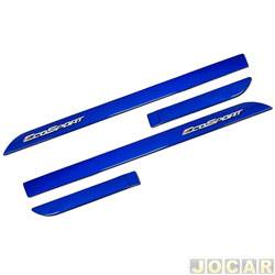 Friso lateral - <b>Ford EcoSport Titanium 2.0 16V Flex PowerShift de 2012 at 2017</b> - EcoSport 2012 at 2017 - azul aurora - autoadesivo - jogo